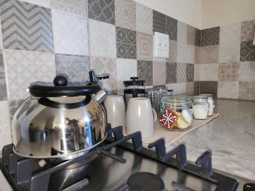 廚房, Munsterland Guest Farm in 奧喬