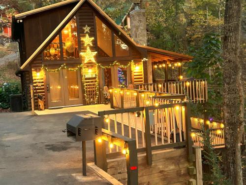 Balcony/terrace, Wonderland Cabin in Oldham (TN)