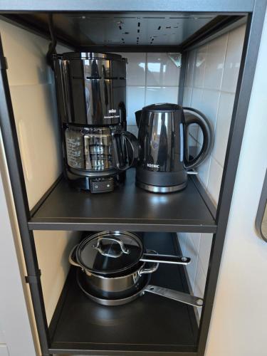 廚房, Pension GP3, Zimmer mit Kochnische und Duschbad vor den Toren Berlins in 達爾戈-德貝里茨