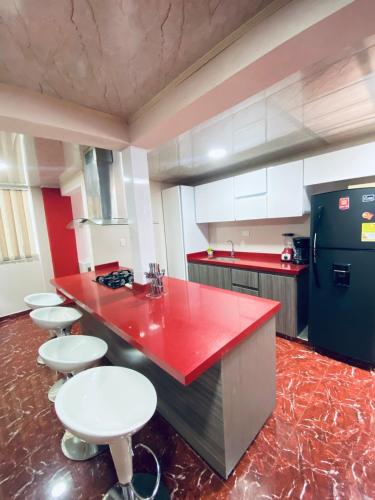 Kitchen, La vida es bella! hermoso apartamento cerca al centro y aeropuerto in Jardin