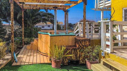 Casa con tinaja para relajarse frente al mar Casa con tinaja para relajarse frente al mar