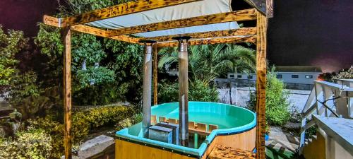 Casa con tinaja para relajarse frente al mar Casa con tinaja para relajarse frente al mar