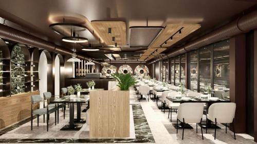 餐厅, Hotel Premium in 亚伊采