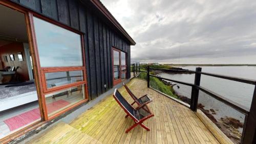 Balcony/terrace, Brenna - Ocean View Apartment in Hellissandur