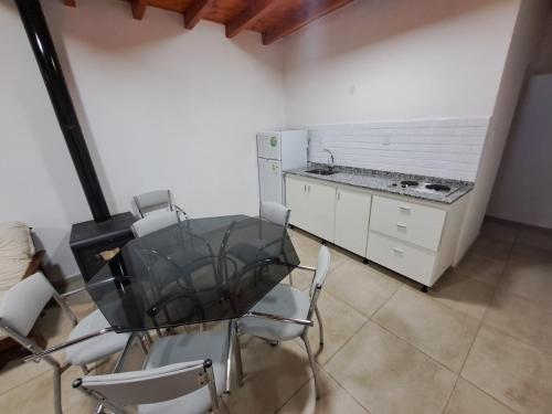 주방, Cabañas Las Mercedes (Cabanas Las Mercedes) in 비야 아베라스타인