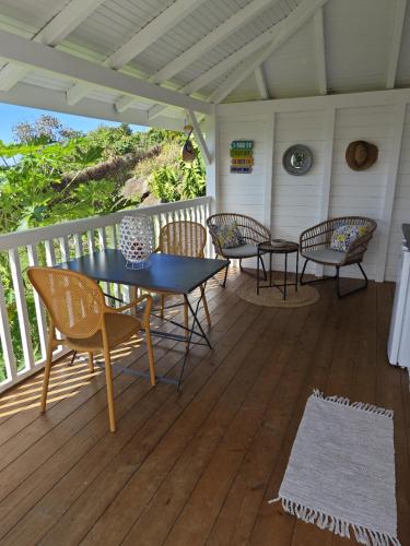 Balcony/terrace, Bungalow Villa-Dehe in Deshaies