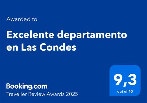 Excelente departamento en Las Condes