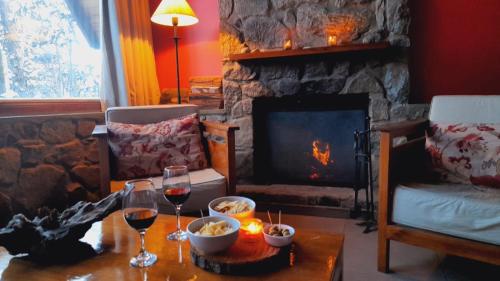 Cabaña bosque y rio