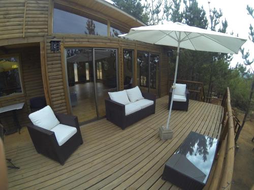 Balkons/terase, Cabanas & SPA Carilafquen in Laguna Verde