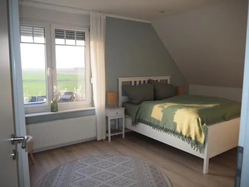 Deichblick Nordseeküste Bremerhaven in Imsum, Deutschland