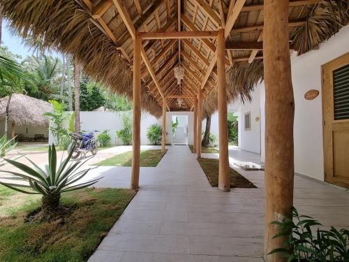 Kert, Beachfront Villa Tabiki at Playa Coson, Las Terrenas, Dominicana in Coson Vízpart