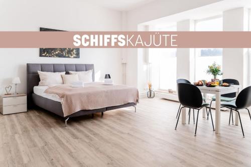 Schiffskajüte in Flensburg, Deutschland