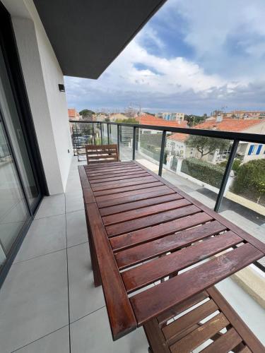 Balcony/terrace, Appartement neuf, climatise et au calme a Frejus Plage near Porte d'Orée