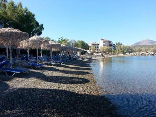 Villa Elli 1 Beach front with garden in Itea