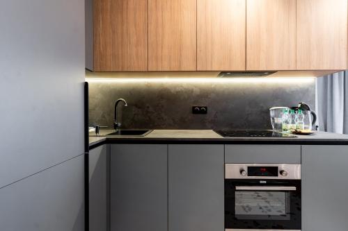 Cozinha, Korfantego PREMIUM 39B Apartment by BookingHost in Welnowiec