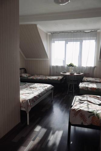 1 double bed, 3 twin beds, 1 bunk bed