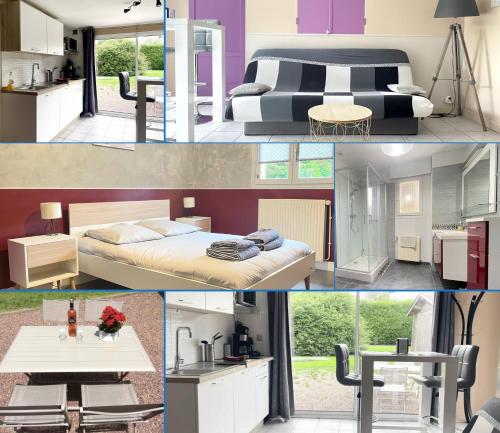 Normandie Cosy Apt rdc indépendant bien équipé dans maison confortable terrasse grand jardin clos sans vis à vis entre Caen et Bayeux, proche plages du débarquement