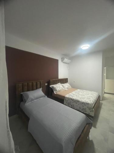 1 double bed, 1 twin bed