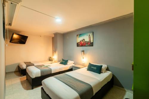 3 twin beds