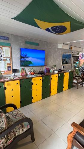 Bendra svetainė / televizorius, Hostel New Ipanema in Rio de Žaneiras