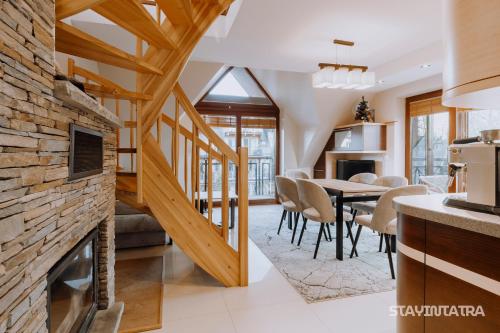 Bursztyn Apartamenty Mozaika dwupoziomowy z kominkiem, Zakopane