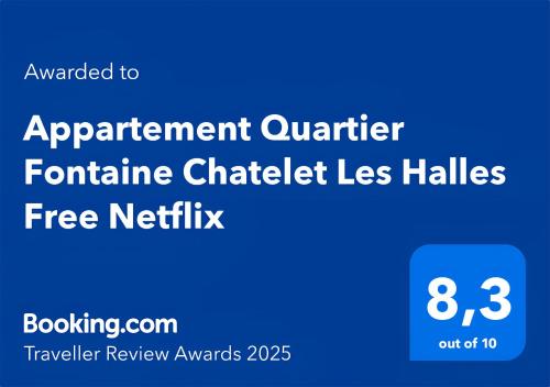 Appartement Quartier Fontaine Chatelet Les Halles Free Netflix - image 2