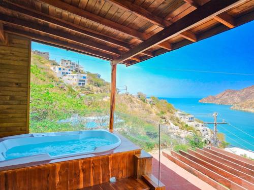 Cabaña con espectacular vista y jacuzzi privado