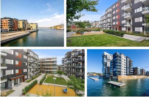 Modern apartment in Tønsberg right by the waterfront and city center in ตอนซเบิก