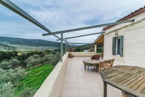 발코니/테라스, Zen Blue Elaia - Serenity and Nature in Peloponnese in 네스타니