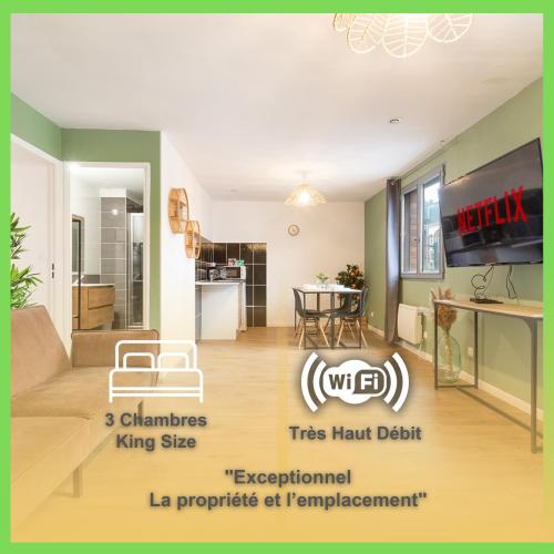 Cozy - 3 Chambres - Netflix - Kitchenette - Le Montesquieu - Location saisonnière - Roubaix