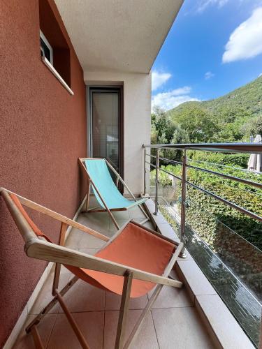 شرفة/ تراس, Acacia Hill apartment A9 without pool in Denovici