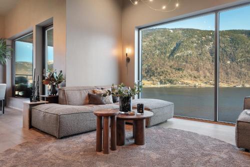 Surrounding environment, Penthouse with fjord view and parking in Sogndal