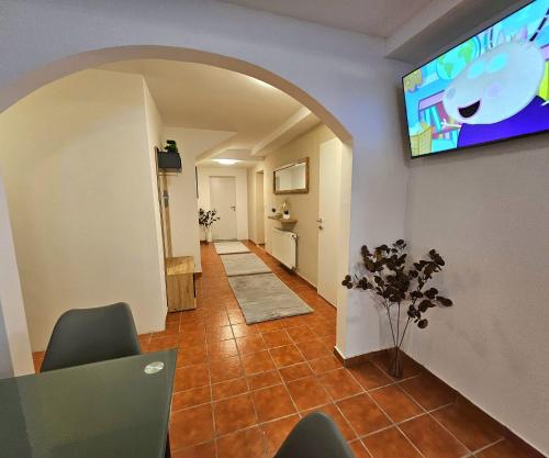 jaettu olohuone/TV alue, Gemütliche Ferienwohnung Parndorf (Gemutliche Ferienwohnung Parndorf) in Parndorf