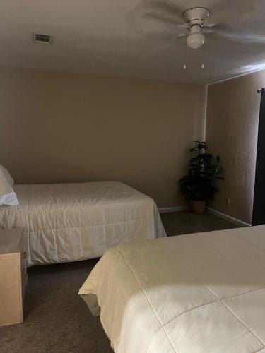 1 queen bed, 1 double bed, 1 sofa bed