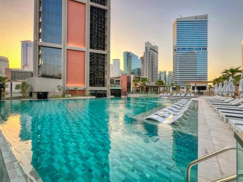 Stunning Studio With Full Burj Khalifa View, Dubái (foto 2)