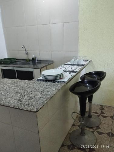 ห้องครัว, Apartamento 02 Jardim Peri Quarto Cozinha Banheiro in กาโชเอย์ริงยา