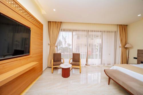 Chambre double, vue sur le jardin