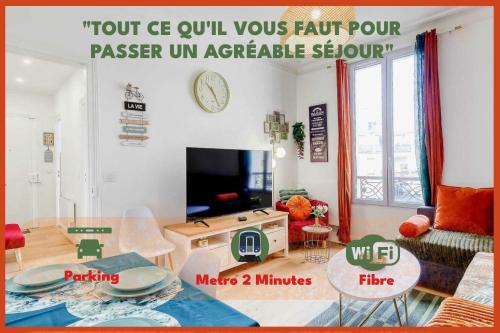 Paris Élégance Private Parking et Metro 2 minutes - Location saisonnière - Saint-Ouen-sur-Seine
