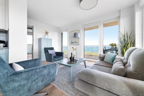 BeachViewFour- 3OG, Meerblick, Balkon, Kamin, Sauna in Olpenitz