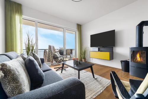 Ocean Water- 1 OG, Balkon, Ostseeblick, Kamin in Olpenitz