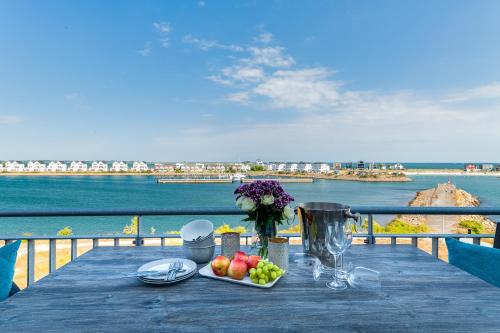 ระเบียง/ชานเรือน, Ocean Sky- 3 OG, Maisonette, Balkon, Kamin in โอลเพนิทซ์