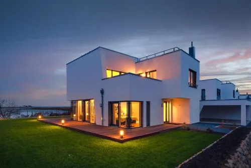 Herzmuschel erste Reihe, Dachterrasse, Schleiblick, Garten, Carport, Gaskamin, Sauna, Terrasse, Strandkorb, Aussenrolllaeden in Olpenitz, Deutschland
