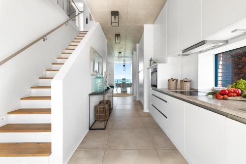 bucătărie, Luxus Beachvilla The View in Olpenitz