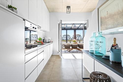 bucătărie, Luxus Beachvilla The View in Olpenitz