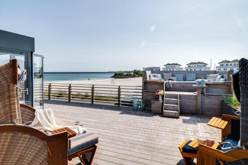 Balkon/terasa, Luxus Beachvilla The View Plus in Olpenitz