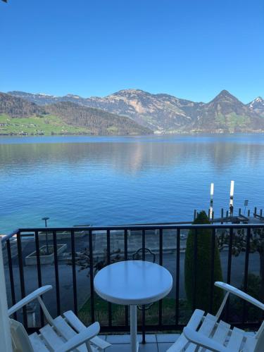 Uitzicht, Rigiblick am See in Buochs