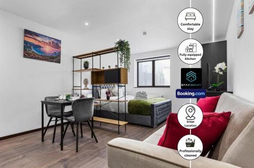 Stylish Studio Apt By Stay Smart Short Lets & Serviced Accommodation Woodstock With Free WiFi