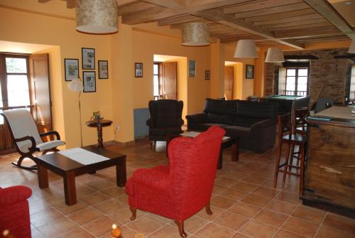 Koplietošanas atpūtas telpa ar TV, La Casona de Amaido in San Tirso De Abres