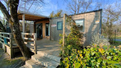 Mobilhome de charme au bord du Lac - Camping - Biscarrosse