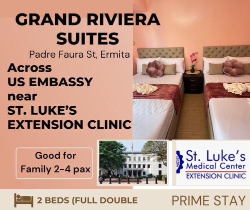Grand Riviera Suites 1201 Near US Embassy and St Luke's Medical Center Extension Clinic SLEC by Prime Stay, Manila